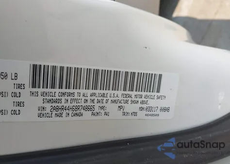 2008 Chrysler Town & Country Lx from USA, damaged, VIN 2A8HR44H68R748665